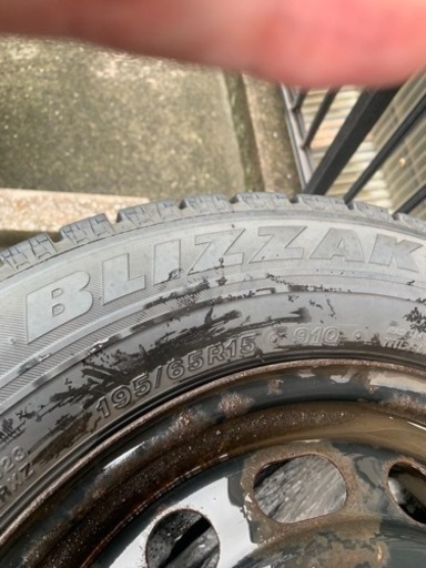 受け渡し者決定2020年製スタッドレスタイヤ付き鉄ホイール 4本セット 195/65R15 5穴