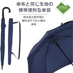 新品未開封！長傘　ワンタッチ開き 軽量 丈夫 撥水 耐風 軽量・耐風構造・超撥水の画像