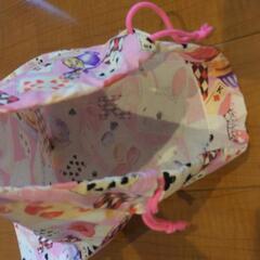 ハンドメイド 子供 手提げバッグ+巾着 ８の画像