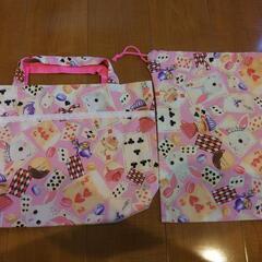 ハンドメイド 子供 手提げバッグ+巾着 ８