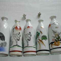 値下　古い徳利　5本　　栓　2つ