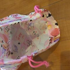 ハンドメイド 子供 手提げバッグ+巾着 ９の画像