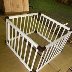 キャンセル販売再開 4枚組ベビーサークルホワイト茶の画像