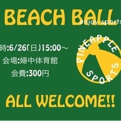 【参加者募集】ビーチボール初心者も玄人も大歓迎！