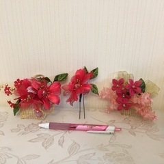 成人式　パーティ　髪飾り　お花飾り　ヘアアクセサリー　着物　　七五三の画像