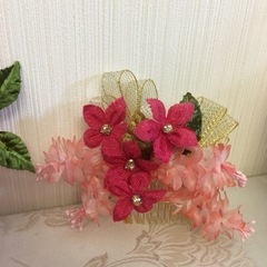 成人式　パーティ　髪飾り　お花飾り　ヘアアクセサリー　着物　　七五三の画像