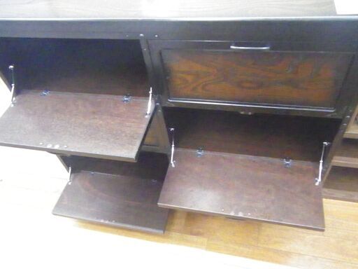 三丸家具工芸 民芸キャビネット W120 H100 D45【モノ市場東浦店】41