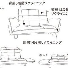 【美品】2人掛けソファ　お値下げ対応！の画像