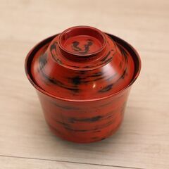 青柴園造　根來塗　小吸椀　茶懐石道具　5客セット　共箱 (R2154wY)の画像