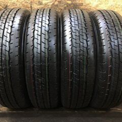 新車外し 2021年製 DUNLOP SP175N 195/80R15 107/105N LT 15インチ 夏タイヤ 4本 キャラバン ハイエース等　(JR187)クレジットカード QRコード決済可能