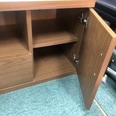 【リサイクルサービス八光　田上店　配達・設置OK】不二貿易 テレビ台 ローボード 幅89cm ミディアムブラウン ラルゴ　32型まで対応の画像