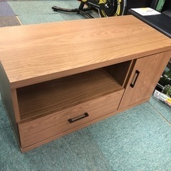 【リサイクルサービス八光　田上店　配達・設置OK】不二貿易 テレビ台 ローボード 幅89cm ミディアムブラウン ラルゴ　32型まで対応の画像