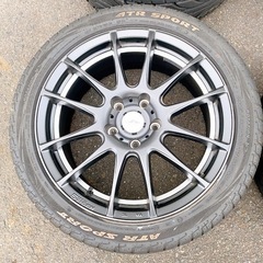 💙5ZIGEN ProRacer 1747J-M / ATR SPORT ホイール タイヤ 4本セット 215/45ZR17 245/40ZR17 バリ山 2016年2週 / 2015年50週 中古 現状品 室内保管しておりましたの画像