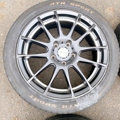 💙5ZIGEN ProRacer 1747J-M / ATR SPORT ホイール タイヤ 4本セット 215/45ZR17 245/40ZR17 バリ山 2016年2週 / 2015年50週 中古 現状品 室内保管しておりましたの画像