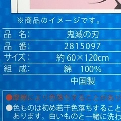 鬼滅の刃　禰󠄀豆子のプールタオル　新品の画像