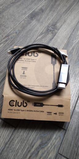 【最終値下げ】国内正規品 Club 3D HDMI Male オス to USB Type C アクティブ ケーブル 4K@60Hz 1.8m (CAC-1334)
