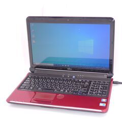 日本製 Wi-Fi有 15.6型 赤色 ノートパソコン 富士通 ...