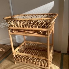 ラタン製脱衣カゴ　※難あり　引渡し決定済