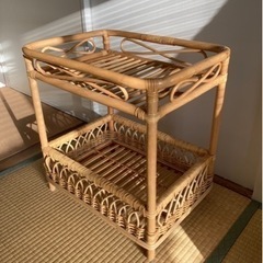 ラタン製脱衣カゴ　※難あり　引渡し決定済の画像