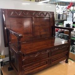 高級家具 モンクス ベンチ テーブル カリン 飾り棚 収納棚 ア...