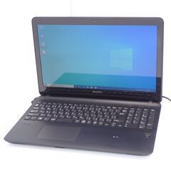 Wi-Fi有 15.5型 ノートPC SONY SVF15327EJB 中古良品 第4世代Pentium 4GB 1TB DVDRW 無線 Bluetooth カメラ Win10 Office