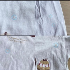ユニクロ UNIQLO キッズ フリル半袖Tシャツ2枚セット 150サイズ ケーキ の画像