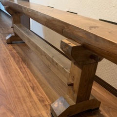 ロングベンチ 一枚板 約2m 重みのあるベンチの画像