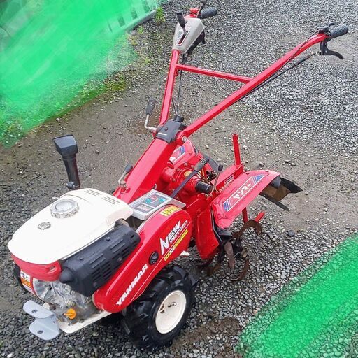 鹿児島発　ヤンマｰ　4馬力　ガソリンエンジン管理機PRT351　カバー開閉　ハンドル反転