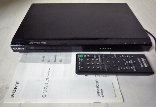 ☆ソニー SONY DVP-SR200P DVD/CDプレーヤー プログレッシブ対応◆置き場所を選ばないスリム\u0026コンパクトデザイン