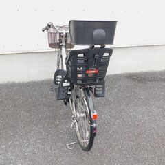 2017年モデル 子供乗せ仕様 ヤマハ PAS ナチュラXL PA26NXL シルバー 大容量12.3Ah サドル新品交換 車体＆バッテリー極めて良好! 自539の画像