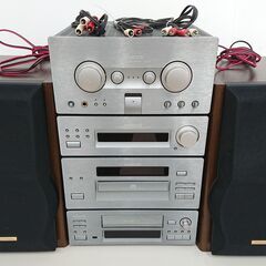 【値下げ!!】KENWOOD　スピーカー付きコンポ　動作確認済み