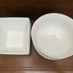 白いカフェ風　お皿　サラダ　スープ　丼　6枚セットの画像