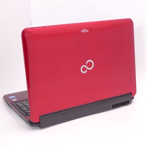 赤富士 新品高速SSD Wi-Fi有 ノートパソコン 富士通 AH56/C 赤色 中古良品