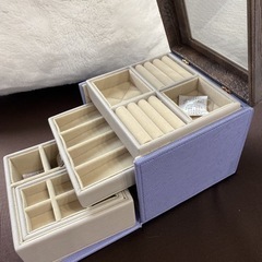 ジュエリーボックス　LAZY SUSAN ジュエリーケース　水色　指輪ケースの画像