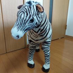 【お譲り先決定済み】シマウマのオモチャ　いす　ぬいぐるみの画像