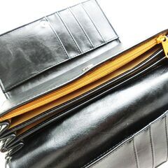 訳あり CERRUTI 1881 セルッティ 定価19800円 メンズ 高級 長財布 ブラック 合成皮革 未使用の画像
