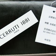 訳あり CERRUTI 1881 セルッティ 定価19800円 メンズ 高級 長財布 ブラック 合成皮革 未使用の画像