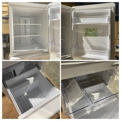 eangle冷凍冷蔵庫2018年製ANG-RE151-A1 ホワイト送料込み 中古】e angle/イーアングル レトロインバータ―冷蔵庫 ANG-RE151-A1