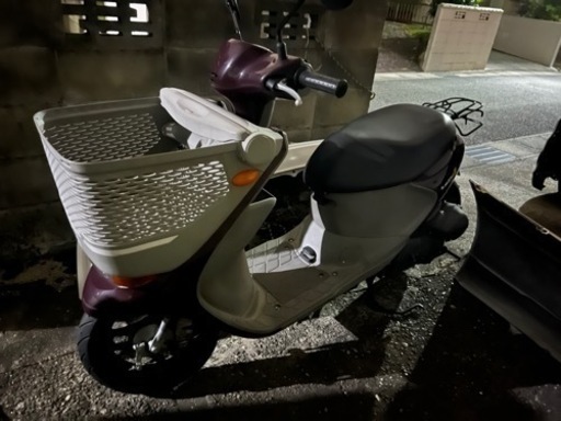 現状販売原付レッツ4 前かご付！