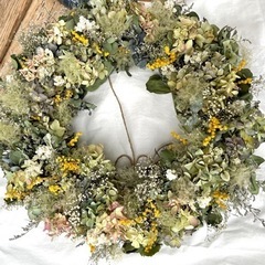 フライングリース 紫陽花 ユーカリ スモークツリー ミモザ