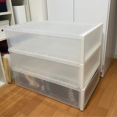 無印　収納ケース　3段　奥行き65cm