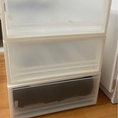 無印　収納ケース　3段　奥行き65cmの画像