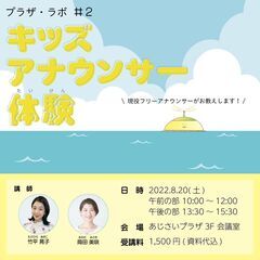 プラザ・ラボ＃２　キッズアナウンサー体験