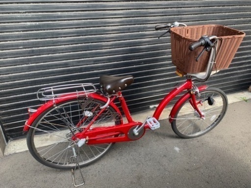 北海道の子供乗せ自転車 自転車の中古が安い！激安で譲ります・無料で 2048　Mother&Child B 自転車　赤　子供　レッド