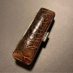 カメ皮　印鑑ケース　ハンコ　文房具　ケース