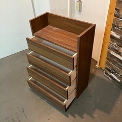 撮影備品　キャビネット　薄型　引き出し　収納　ブラウン　カウンター下　