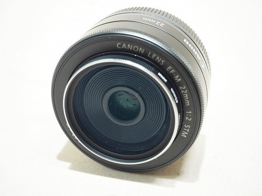 【苫小牧バナナ】現状品!! Canon/キャノン EF-M 22mm STM 単焦点広角レンズ レンズフィルター付き 動作未確認