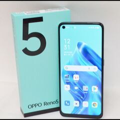 美品 SIMロック解除済 OPPO Reno5 A 5G (esim) 6/128GB アイスブルー A103OP Y!mobile版 〇判定 中古本体