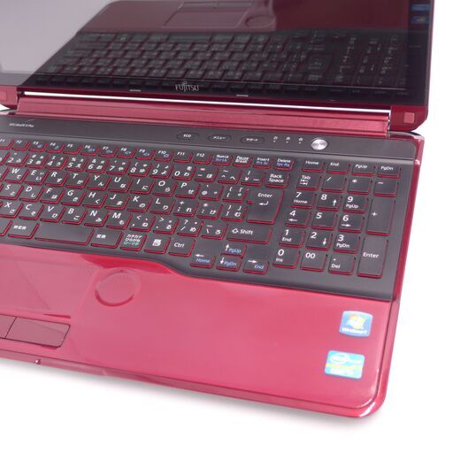  新品爆速SSD Wi-Fi有 15.6型 赤色 ノートPC 富士通 AH77/G 中古良品 第2世代Core i7 8GB BD-R