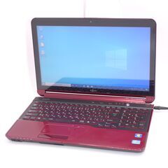  新品爆速SSD Wi-Fi有 15.6型 赤色 ノートPC 富士通 AH77/G 中古良品 第2世代Core i7 8GB BD-R 無線 カメラ Windows10 Office